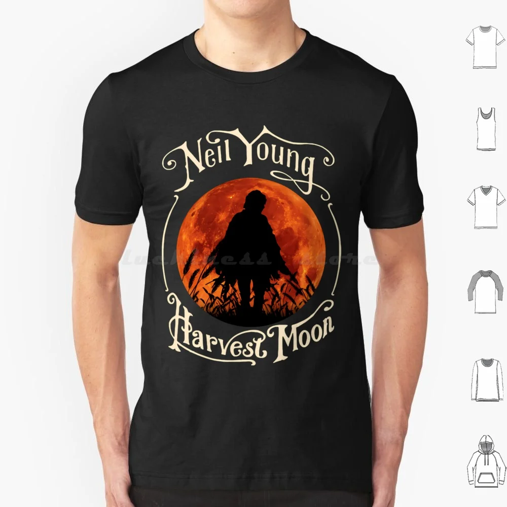 Vintage Rock Retro Harvest Moon In Night Gift Hallowen T Shirt Men Women Kids 6xl Band Neil Young Neil Music Neil Music The