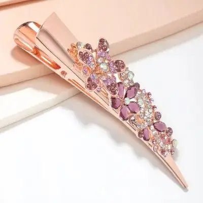 

Flower Rhinestone Hair Clip Metal Decorative Accessory for Women Party Wedding Banquets Daily Wear Graceful Sweet Temperament