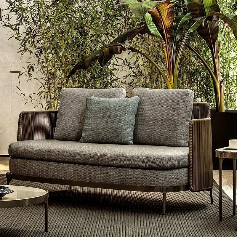 

Outdoor rattan chair sofa leisure courtyard combination