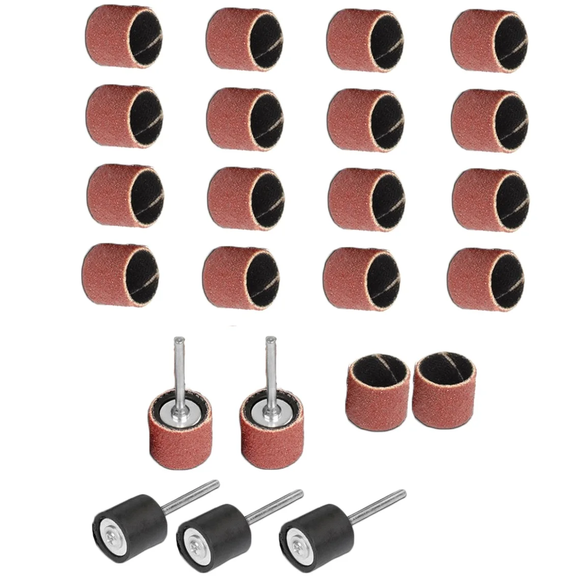 Imagem -06 - Kit de Lixar Bateria para Polimento de Rebarbação de Metal Ferramentas Abrasivas 40320 Grit Cabeça de Moagem Rotativa 25 Pcs Set