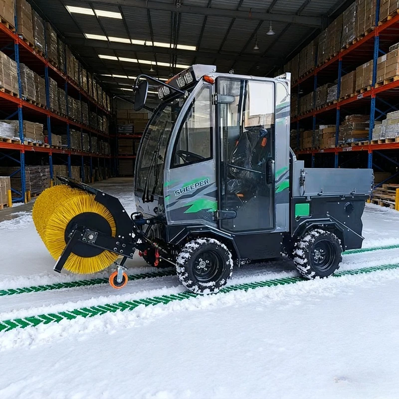 High Quality Four-Wheeled Ride-On Snowplow Truck Motor Gear Multi-Function Electric Start Snow Remover for Farm Use