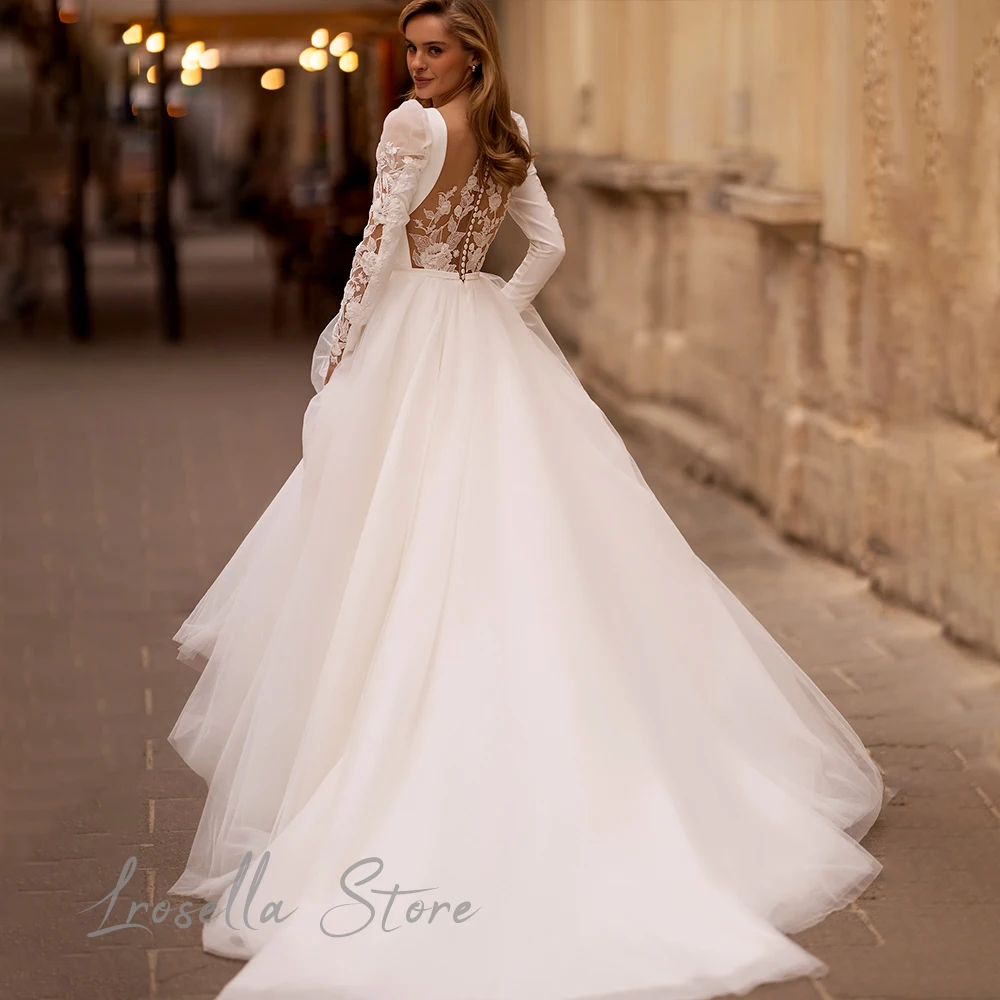 Luxury V-Neck Elegant Backless Bespoke Gown Lace A-Line Women Cheap Princess International Draped civil wedding dresses 2024