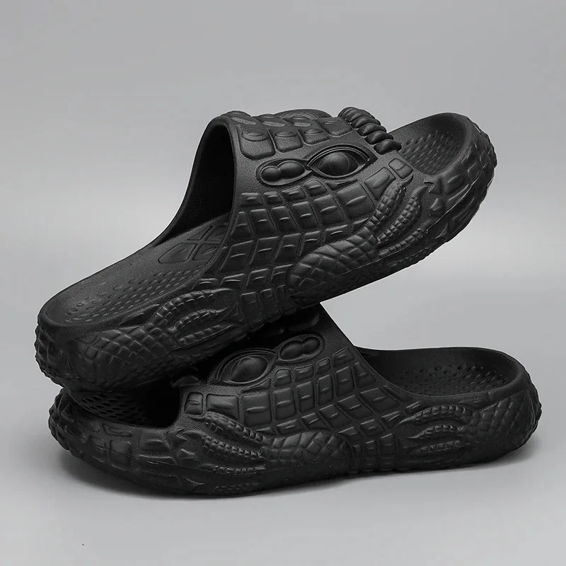 

Crocodile Slippers For Men Indoor Outdoor Sandals Mens Flip-flops Home Slippers Slides Beach Soft Thick Sole Slides Casual Shoes