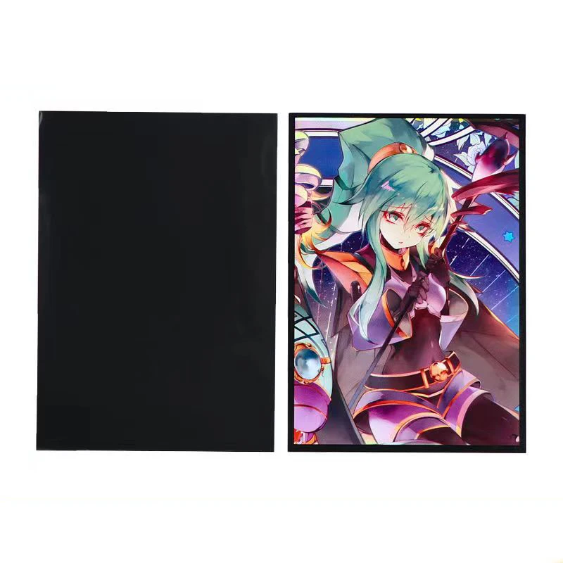 63x90mm 50PCS/LOT Laser YU-GI-OH Card Sleeves Illustration Anime Protector Card Cover for Board Games Trading Cards