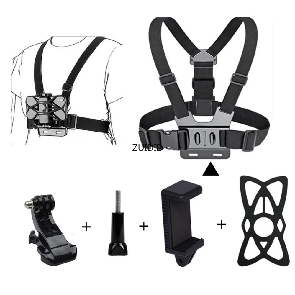 

Chest Strap Head Strap Belt For GoPro Hero 12 11 10 9 8 Black Xiaomi Yi 4K Sjcam Sj4000 Insta360 Action Camera Accessories Mount