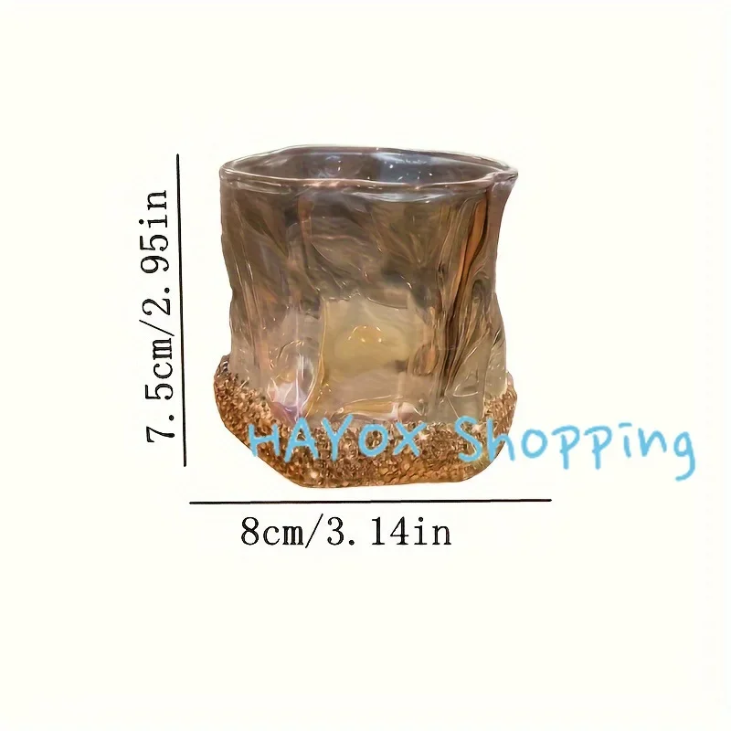 Special-shaped Twist Glass Twisted Glass Mug High Beauty Diamond Inlaid Home Colorful Irregular Glass Cup Trendy European Style