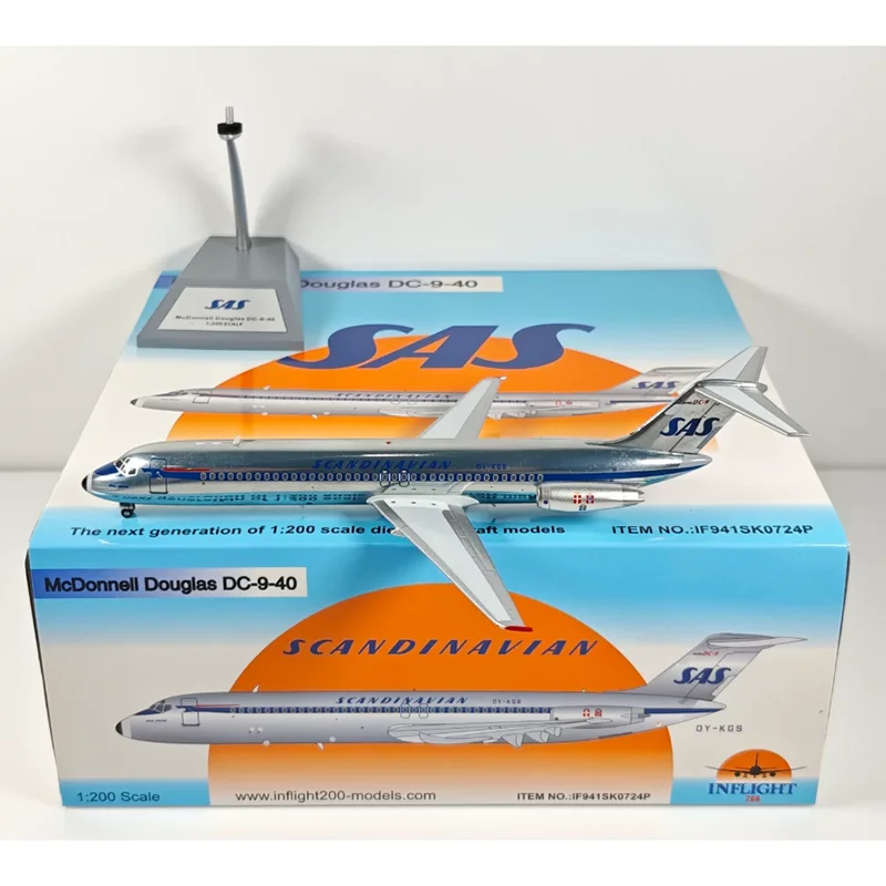 

Inflight 1/200 Scale Norwegian Airlines DC-9-40 OY-KGS Alloy Aircraft Model Collection Decoration Item