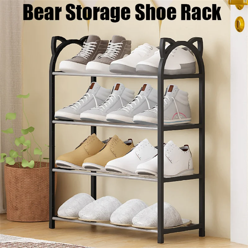 4 Layers Household Storage Rack Simple Shoe Cabinet Shoe Storage Rack Multifunctional Home Entrance Shoe Rack