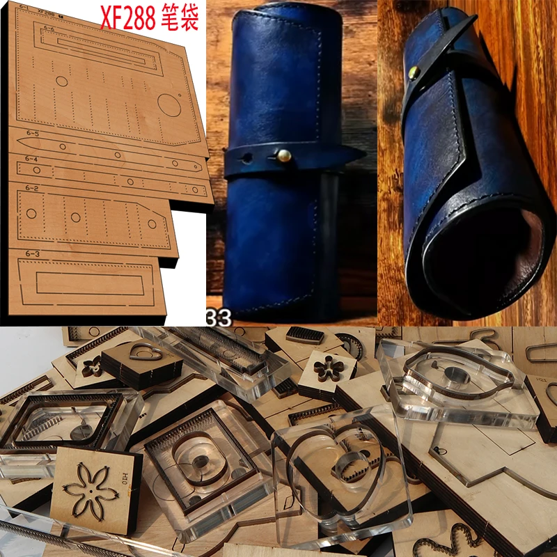 

New Japan Steel Blade Wooden Die Roll pen bag cutting mold.Leather Craft Punch Hand Handmade leather cutting knife