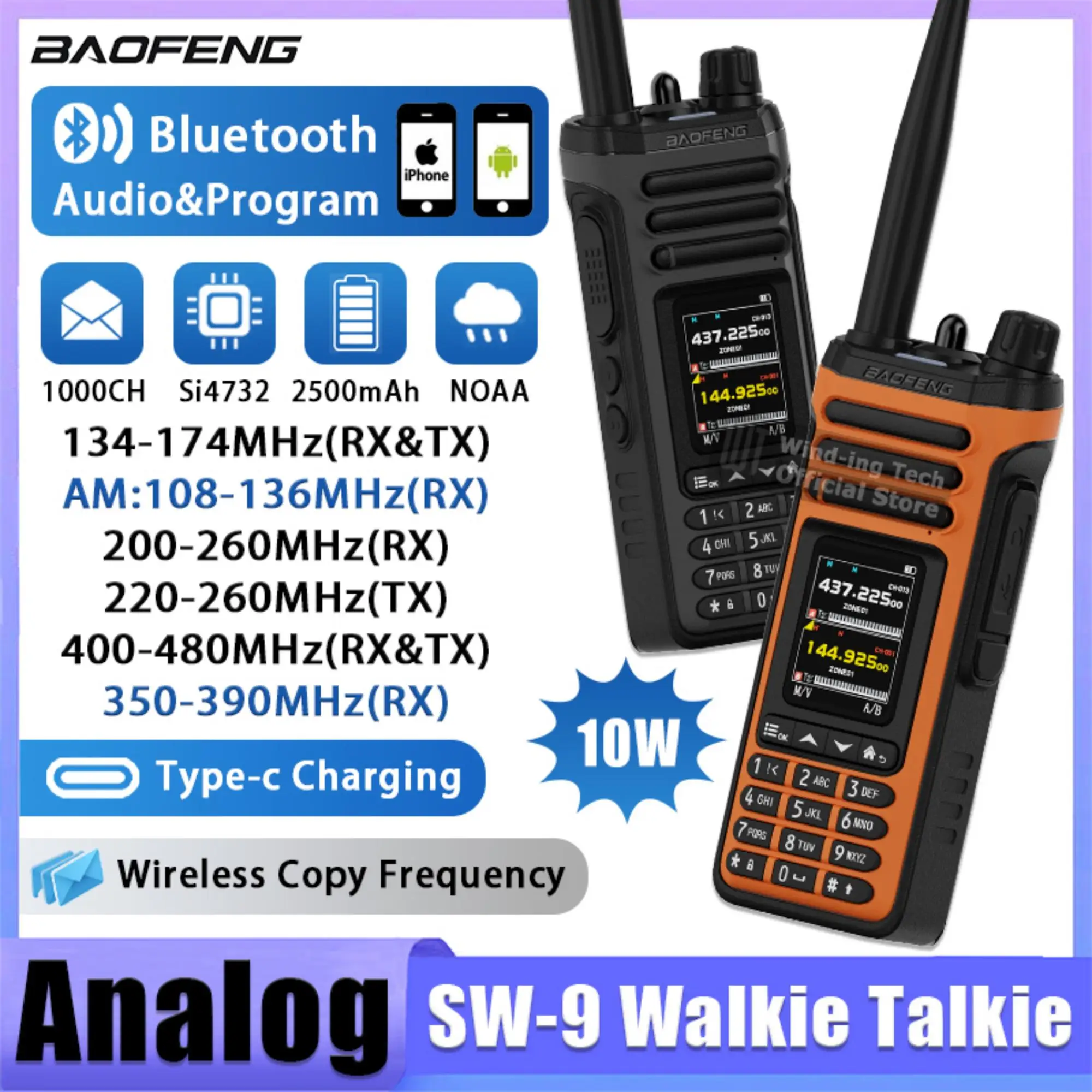 baofeng-sw-9-walkie-talkie-am-fm-lsb-sw-full-band-receiver-type-c-charging-10w-1000ch-noaa-bluetooth-audio-program-radio-two-way