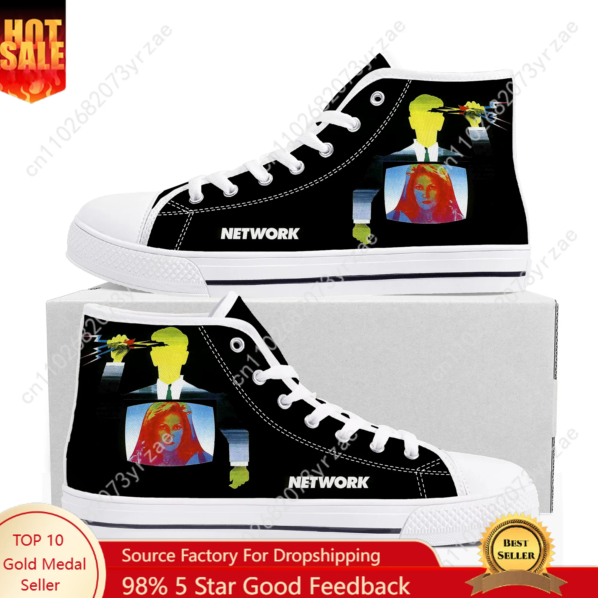 

Network High Top High Quality Sneaker Mens Womens Teenager Canvas Sneaker Casual Personalized Fashion Patterns Shoe Custom Shoes