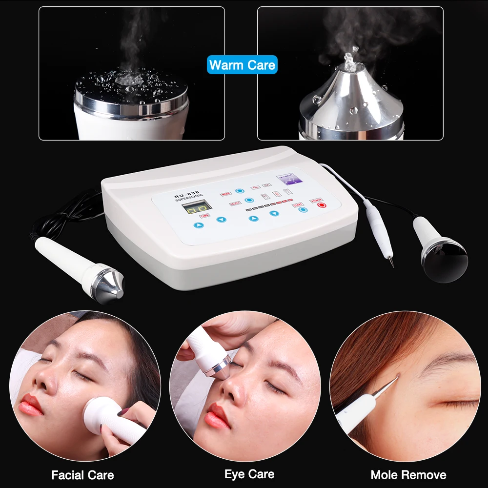 Ultrasound Head For 3 In 1 Ultrasonic Facial Beauty Machine Micro Plasma Head For Beauty Skin Care Tool Replacement Accessories