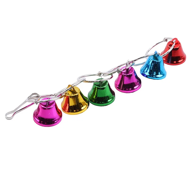 Parrot Hanging Bell Collar Toy Bird Toys Parrot Metal Bell Toy Colorful Parrot Cage Bell Swing For Home petsBird Supplies