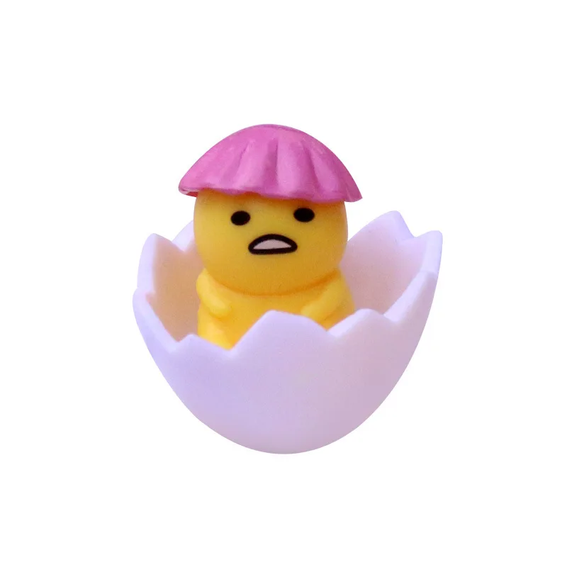 Anime japonês gudetama gema rei ovos preguiçosos figuras em miniatura gashapon boneca modelo brinquedo coleção decoração ornamentos crianças presentes