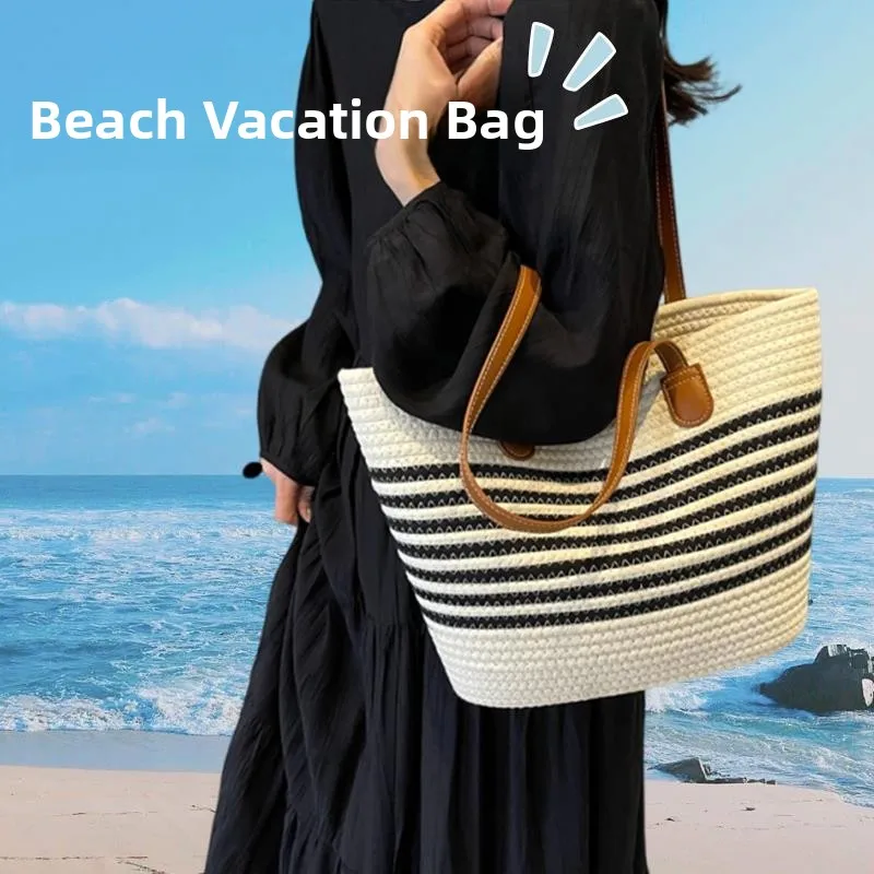 

Большая вместительная плетеная сумка-тоут для женщин, повседневная сумка в корейском стиле с мягкой ручкой, новая модная молодежная сумка весна-лето