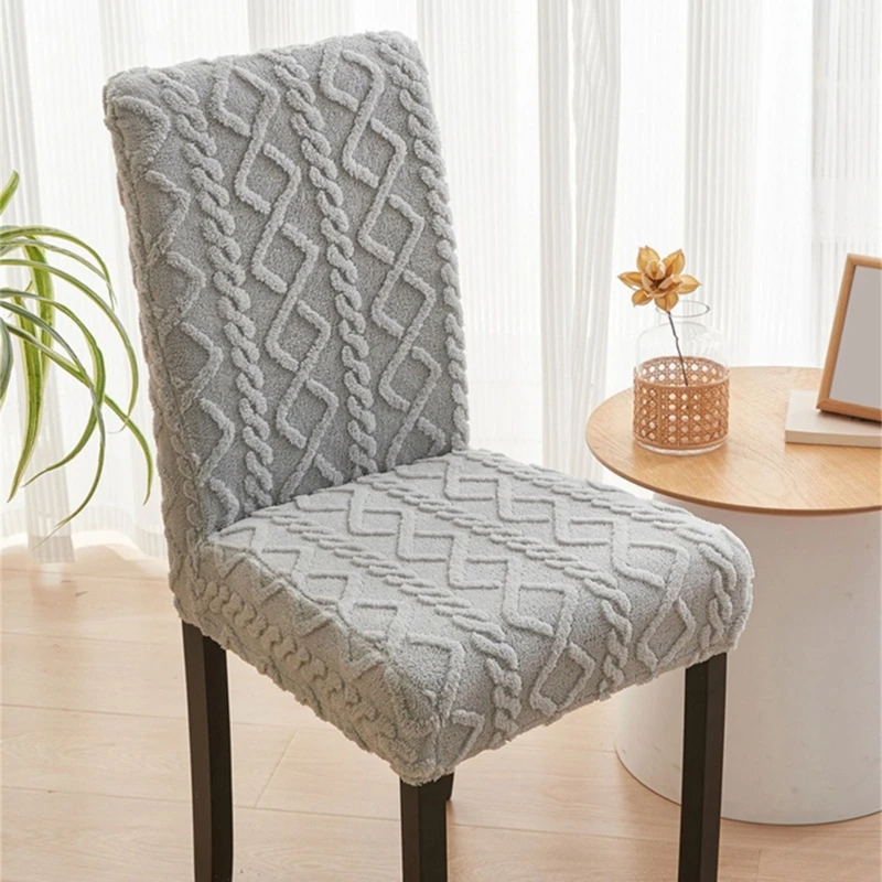 1PC Large Chair Covers for Dining Room Kitchen, Slipcover for High Back Dining Chair, Soft Jacquard Stretch Washable Removable