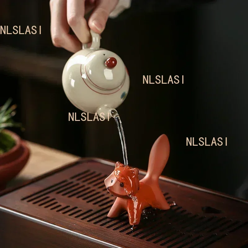 Little Fox Handmade Couple Tea Pet Purple Sand Can Raise Tea To Play Tea Set Ornaments