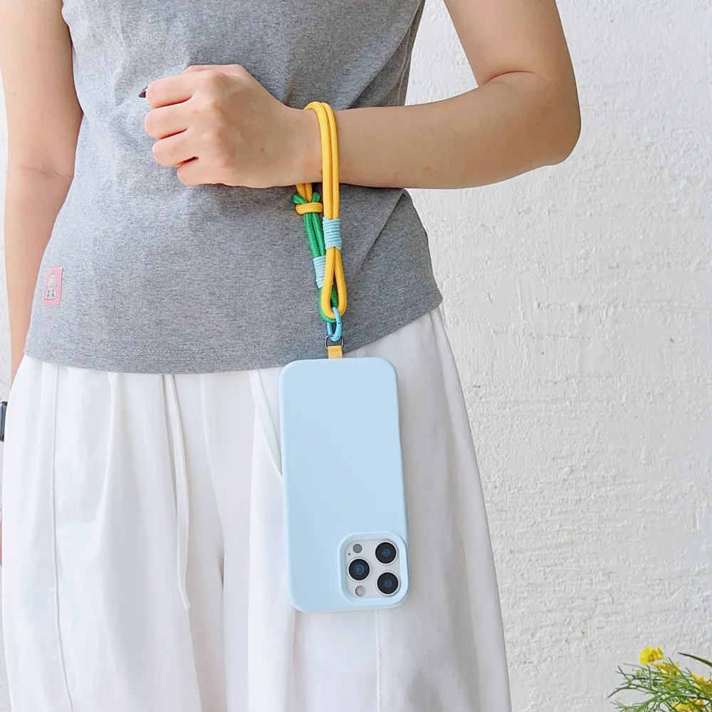 iNS كاندي العالمي الحبل شريط للرسغ ملحق الهاتف المحمول لونين اليد سحب حبل قصير قلادة الزخرفية للهواتف