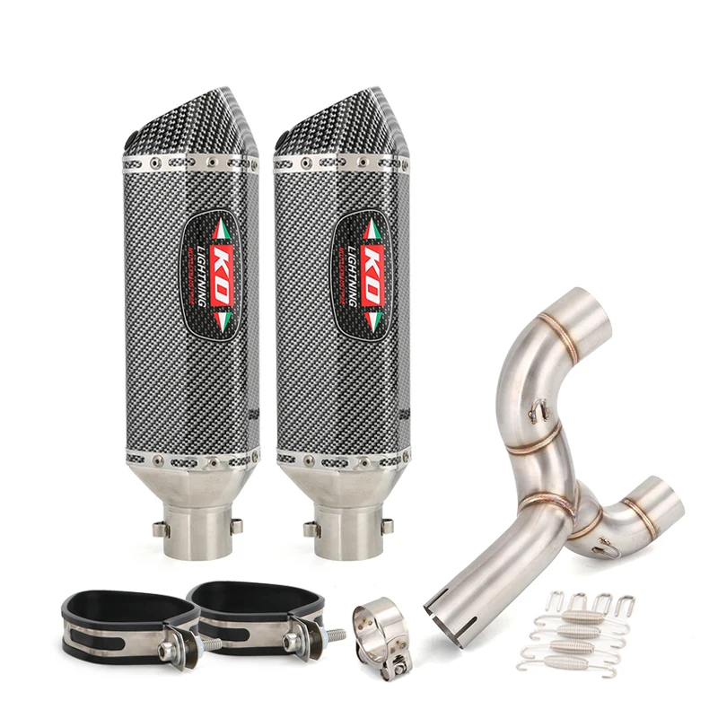 

Slip On For Benelli 600 Motorcycle Exhaust Mid Link Pipe Left Right 51mm Muffler Stainless Steel Escape Removable DB Killer