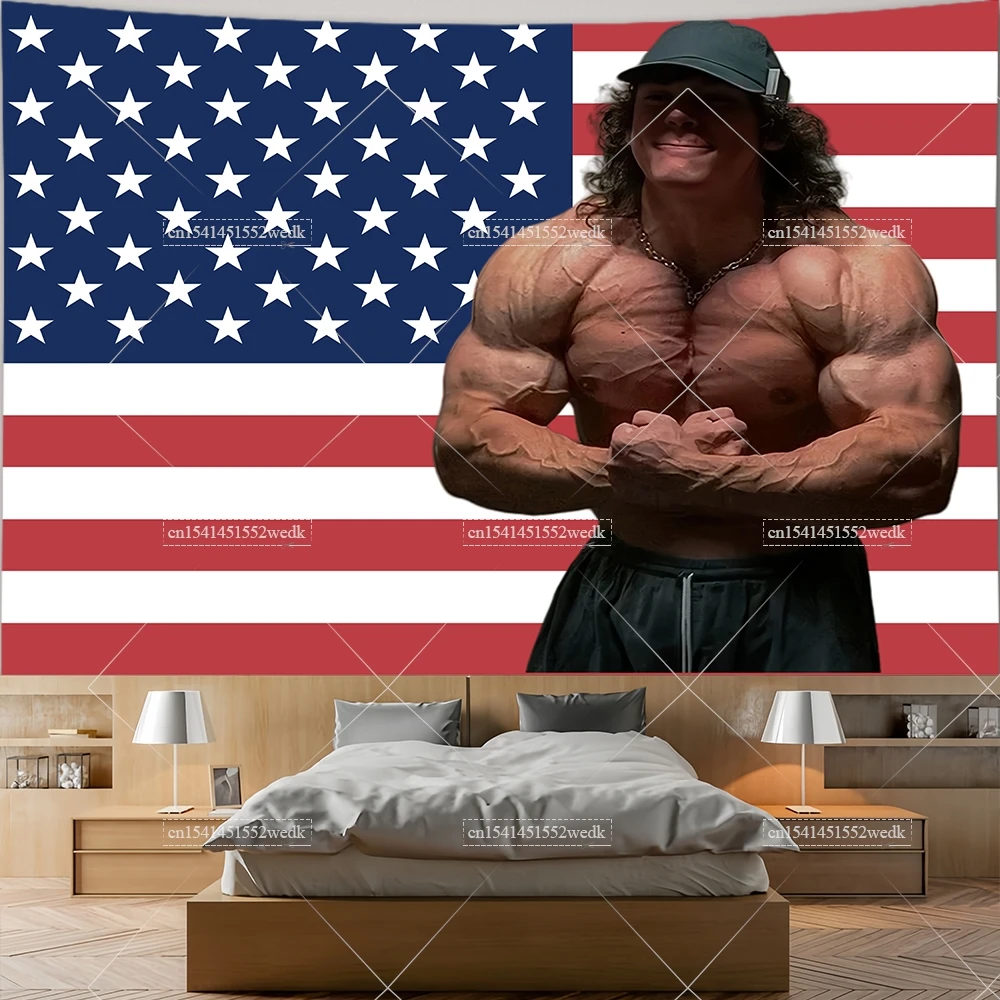 Sam Sulek Women Avoider Tapestry Bodybuilding Flags Room Decor Aesthetic Meme USA Tapestry  Background Cloths gym Flag Banners