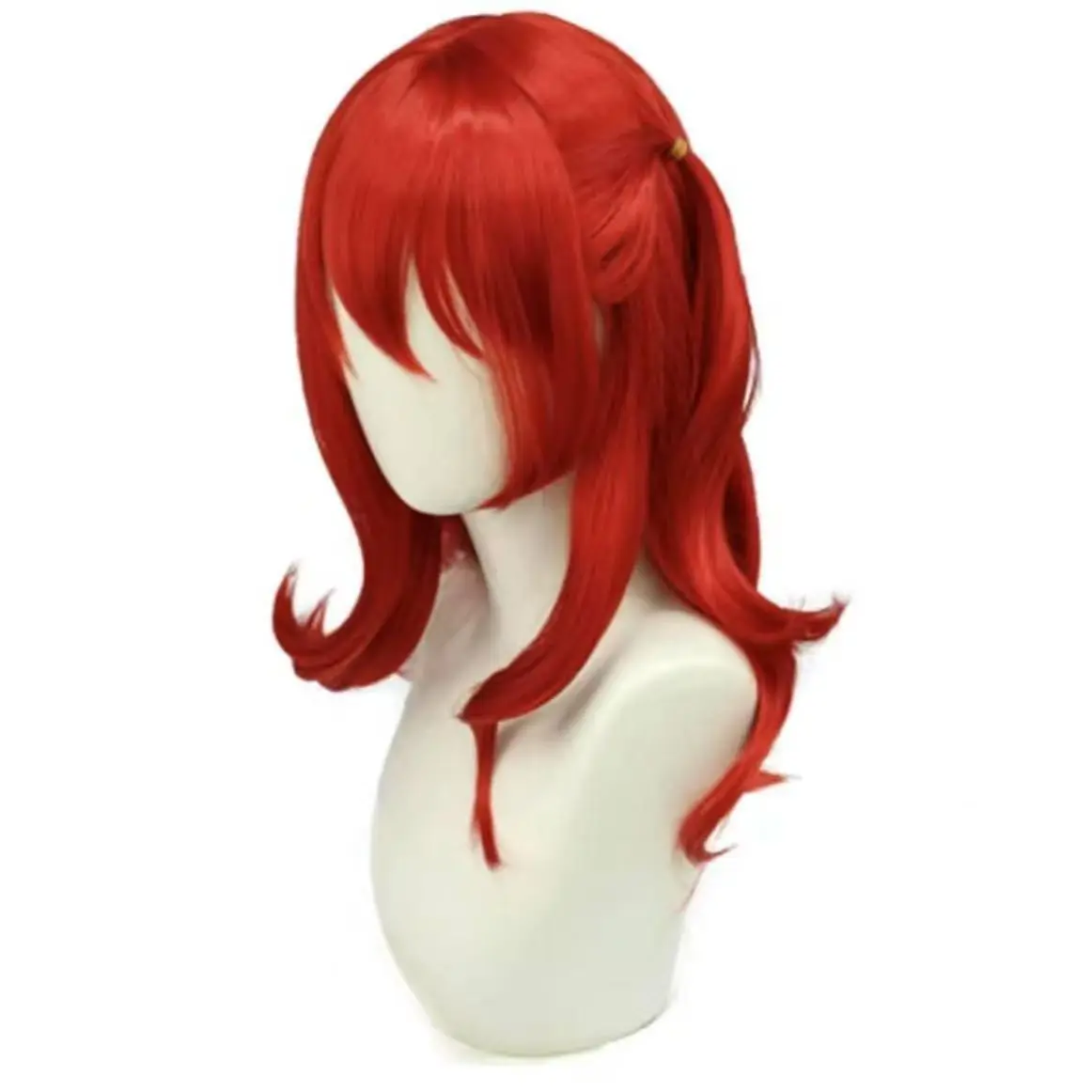 ¡Bocchi la Roca! Peluca de cosplay Ikuyo Kita, pelo rojo con cola de caballo lateral, peluca completa de anime de fácil cuidado