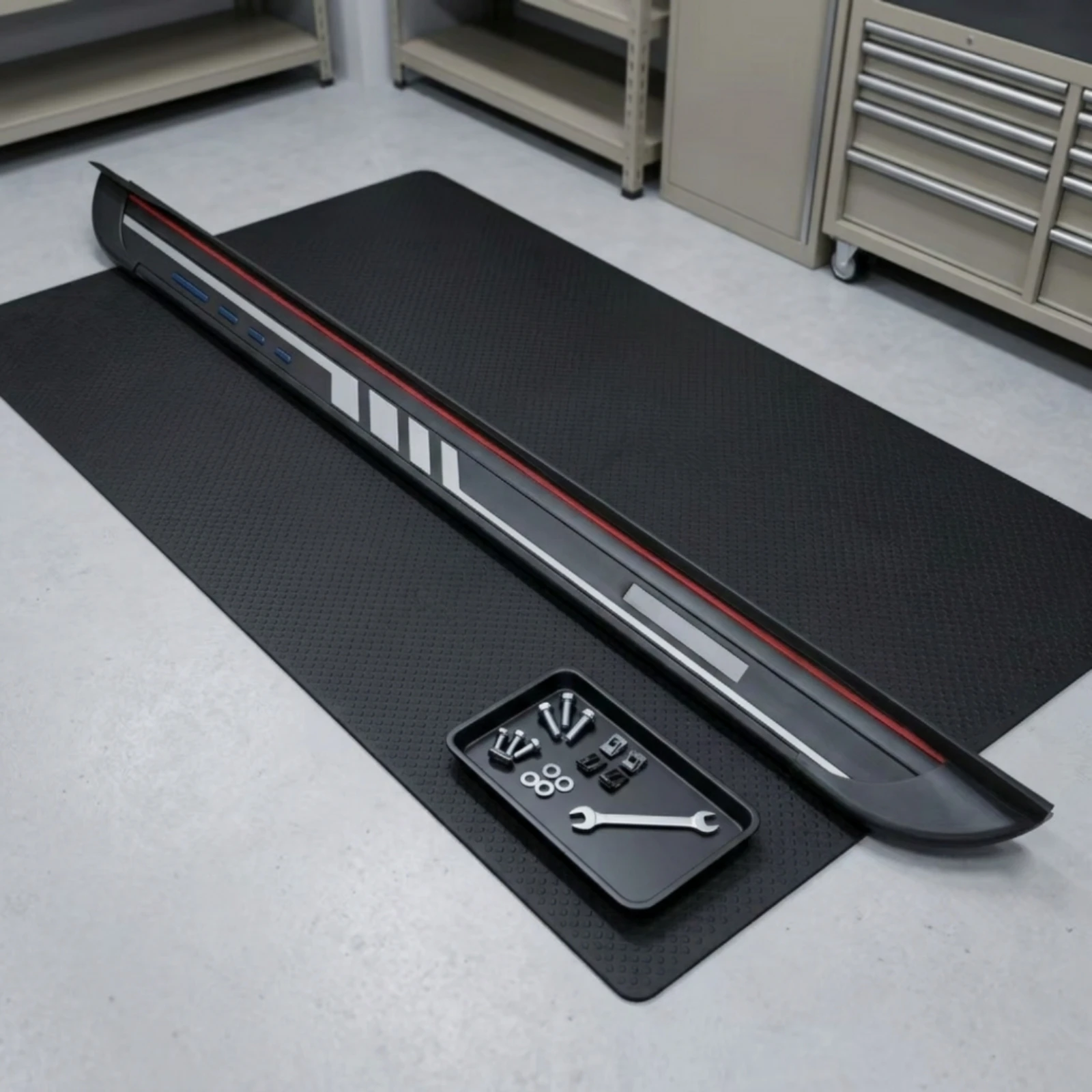 2 Pieces Running Boards Robust Duty SUV Running Boards Side Step Steps Rust-Resistant Automotive Exterior Accessories