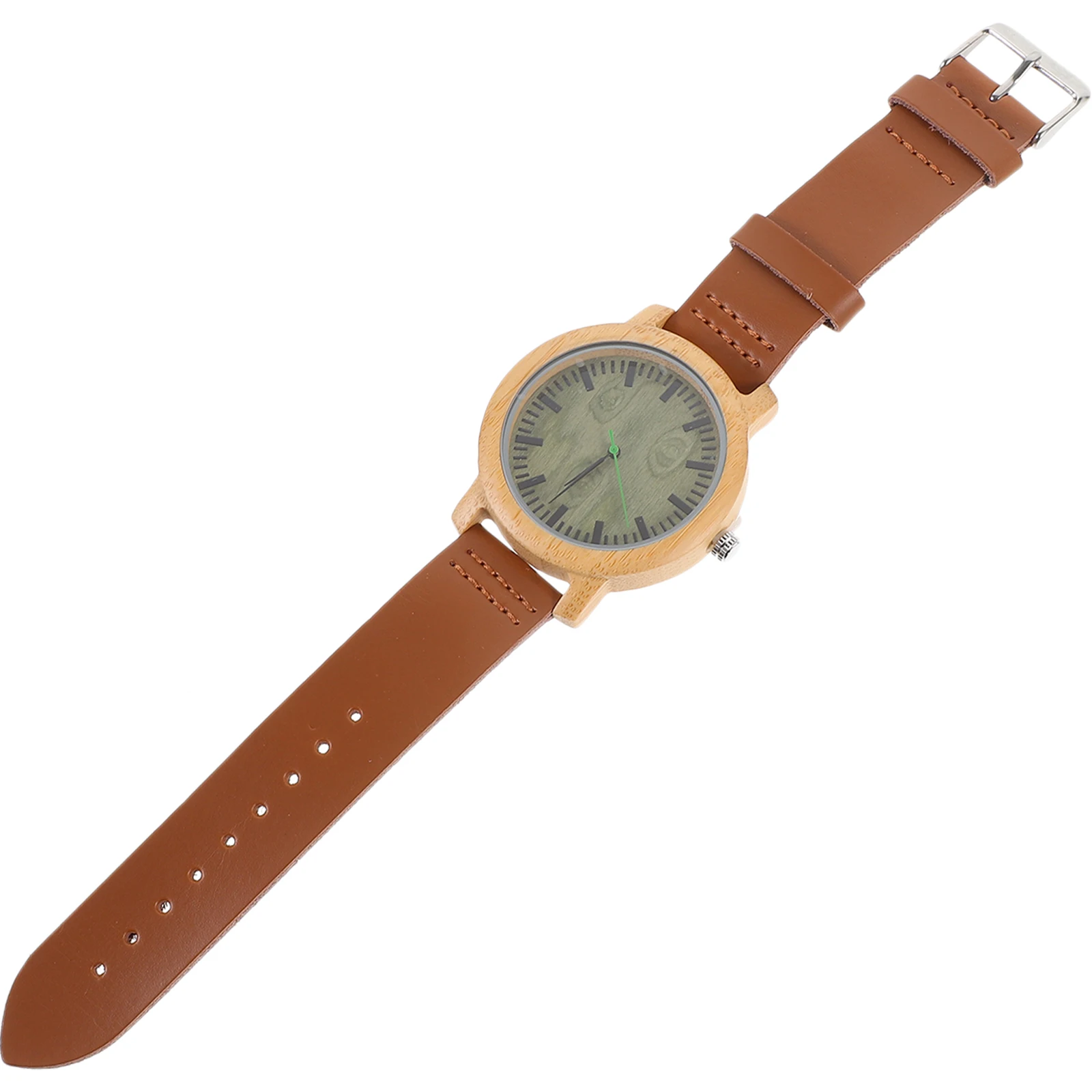 

1pc Wood Watch for Men Bamboo Wristwatch Casual Professional Fashion Durable Lightweight Strap Career Gift