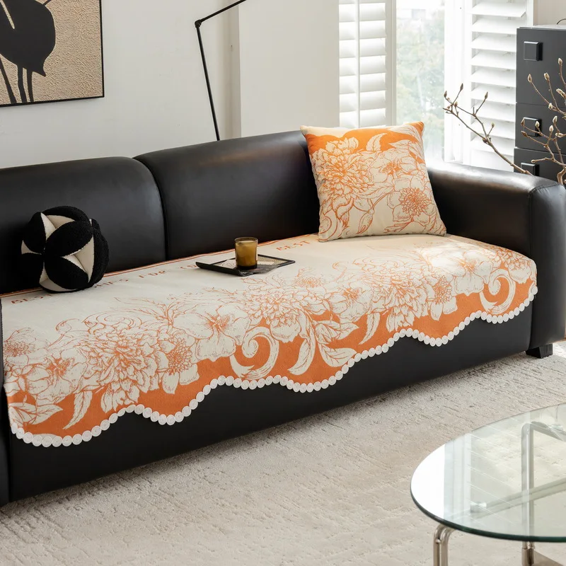 

EIFLOY-Irregular Sofa Covers Protector, 2 Seater, Chenille couch slipcover, Non Slip, Chair Furniture Protector, for All Season