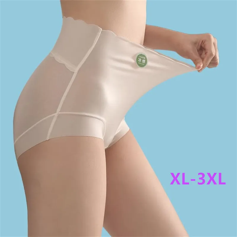 Ropa interioir mujer High waisted lenceria plus size underwear women ultra-thin sexy panties ice silk mesh bragas sexy lingerie