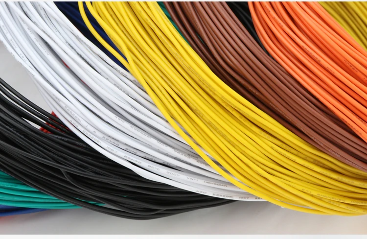 3m 10ft 1007 Elektrischer Kupferdraht 26 24 22 20 18 16 14AWG Einadrig PVC-Isoliert Massivdraht Verzinnt Elektrisches Kabel – Detail 7