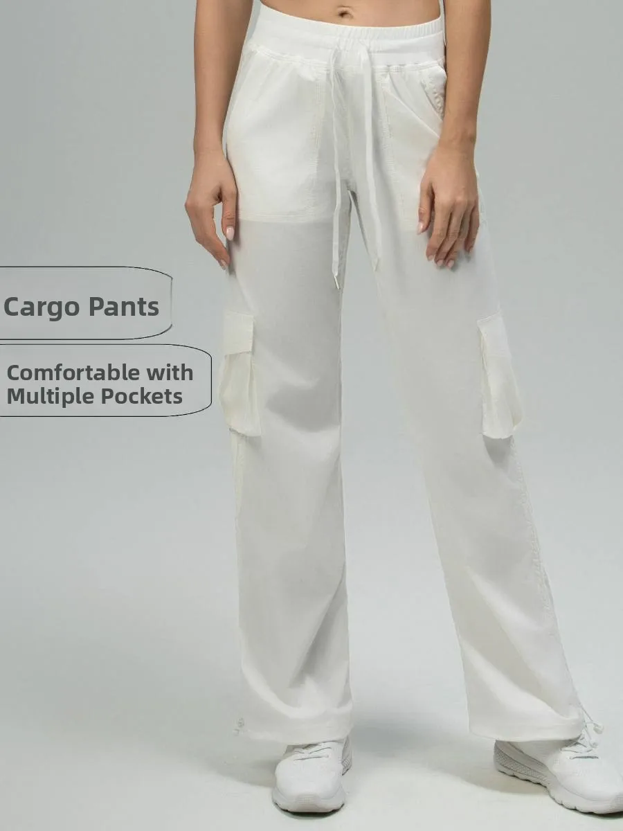 

Легкие дышащие быстросохнущие женские брюки-карго прямого кроя, повседневные спортивные брюки для женщин LULULING