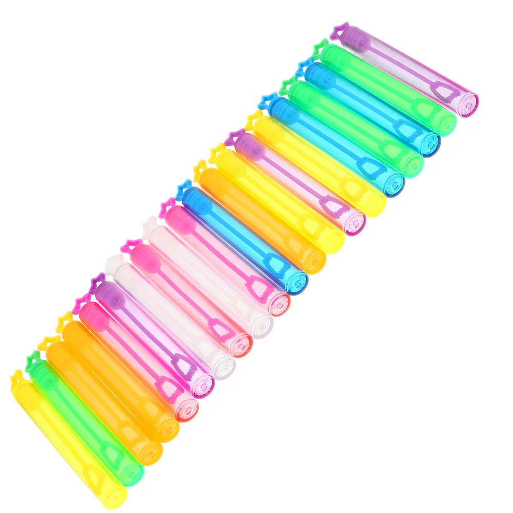 30pcs Empty Bubble Wands Refillable Mini Plastic Tubes For Kids Outdoor Party Favors Summer Goody Bag Activities
