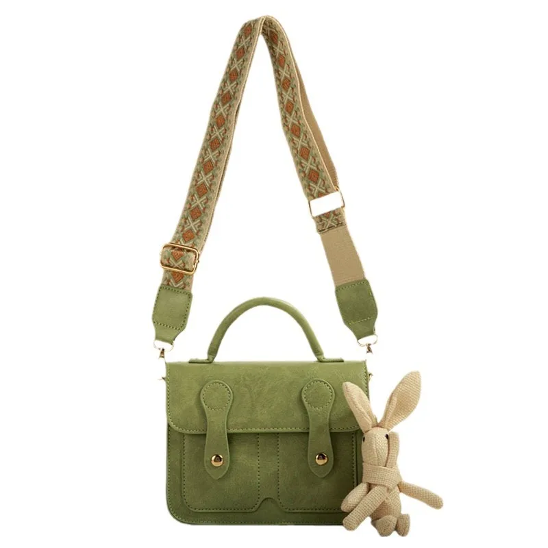 

New Fashion Cambridge Messenger Bag Women's Shoulder Crossbody Bag With Rabbit ornament Bag Purses and Handbag