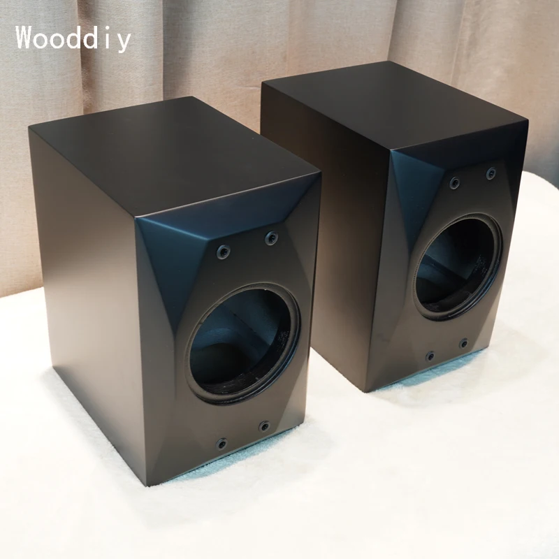 

Wooddiy Hifi 4 Inch Full-range Speaker Empty Box One Pair Pure Color Gray White Black Bevel Diamond Enclosure Port No Gloss