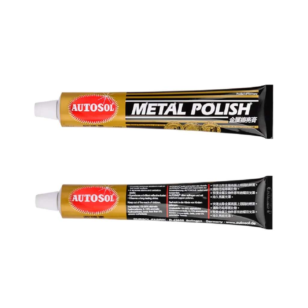 Imagem -05 - Autosol-metal Polishing Paste Food Grade para Remoção de Ferrugem de Metal Louça Chrome Alumínio Aço Carros Bicicletas Etc