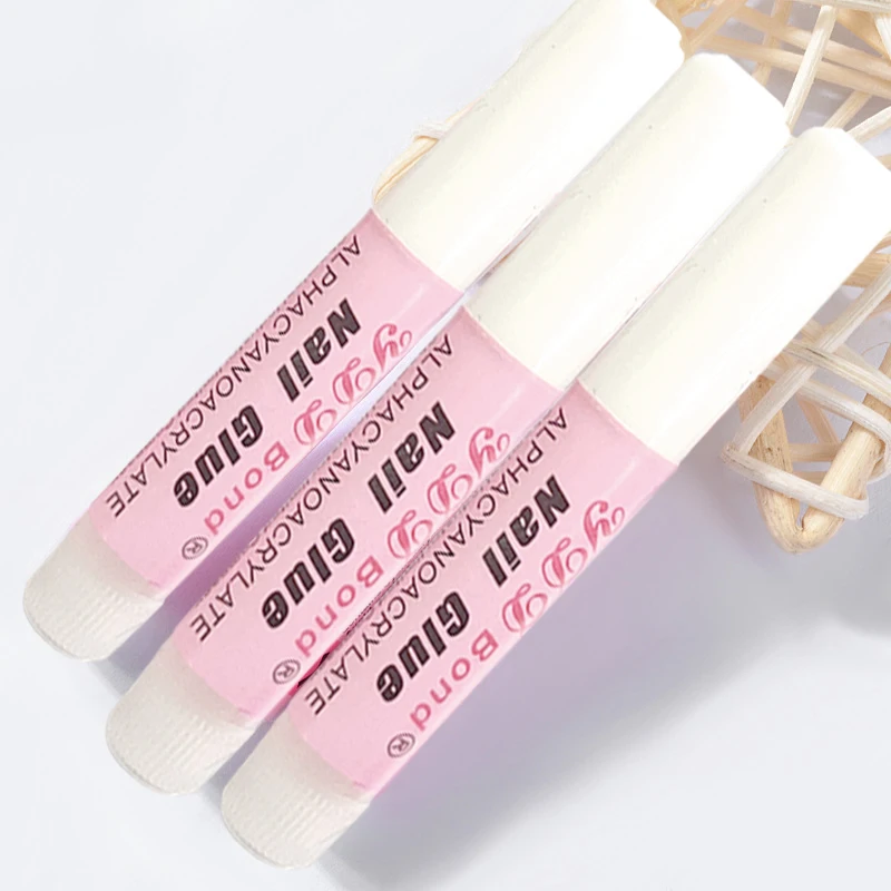 3pcs Mini Nail Glue Nail Adhesive Glue Fast dry UV Acrylic Manicure Nail Art Decoration False Nail Extension Glue Promotion