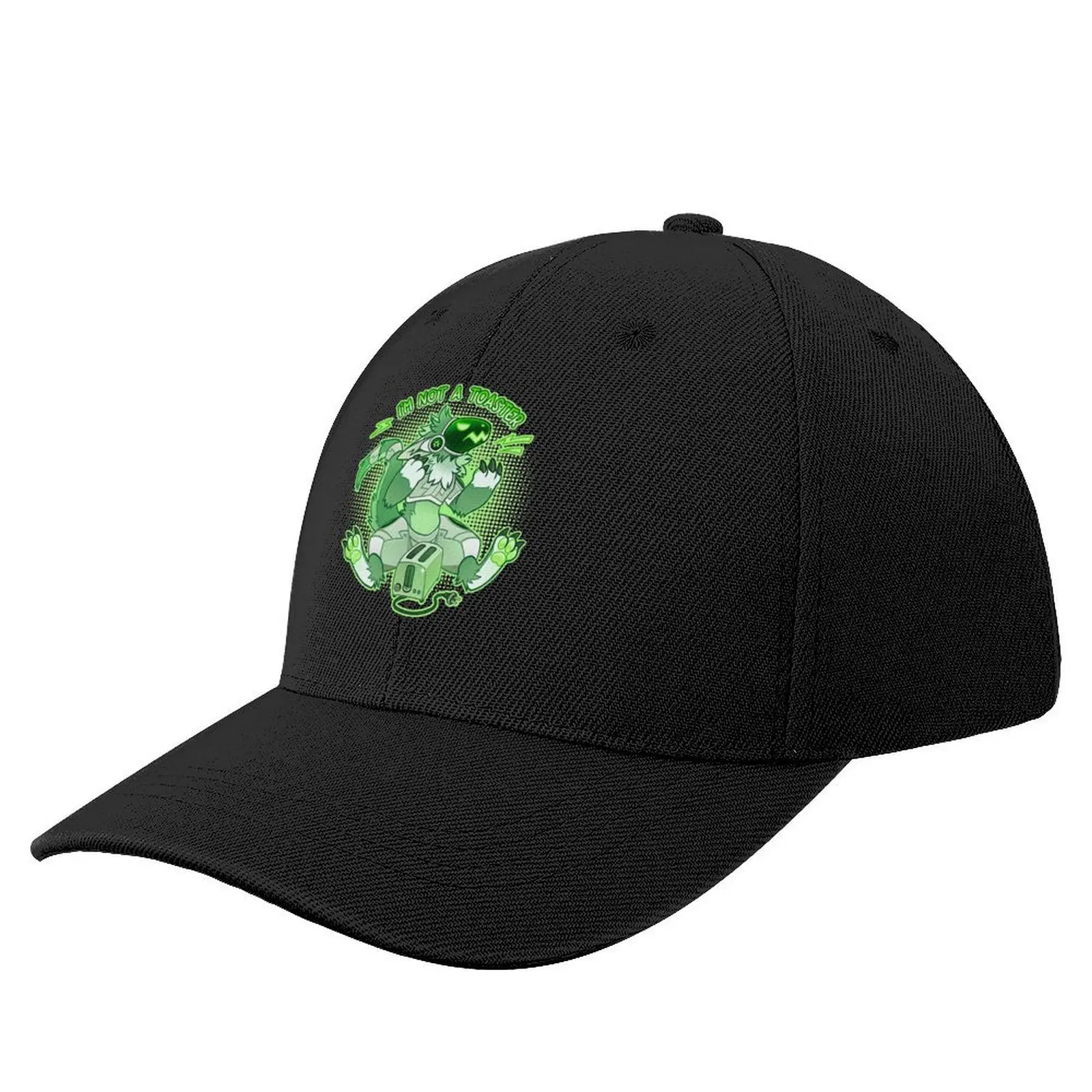 Green Grumpy Protogen - I'm not a toaster Baseball Cap Vintage Beach Outing sailor cap for men Beach Bag Men Hats Women's