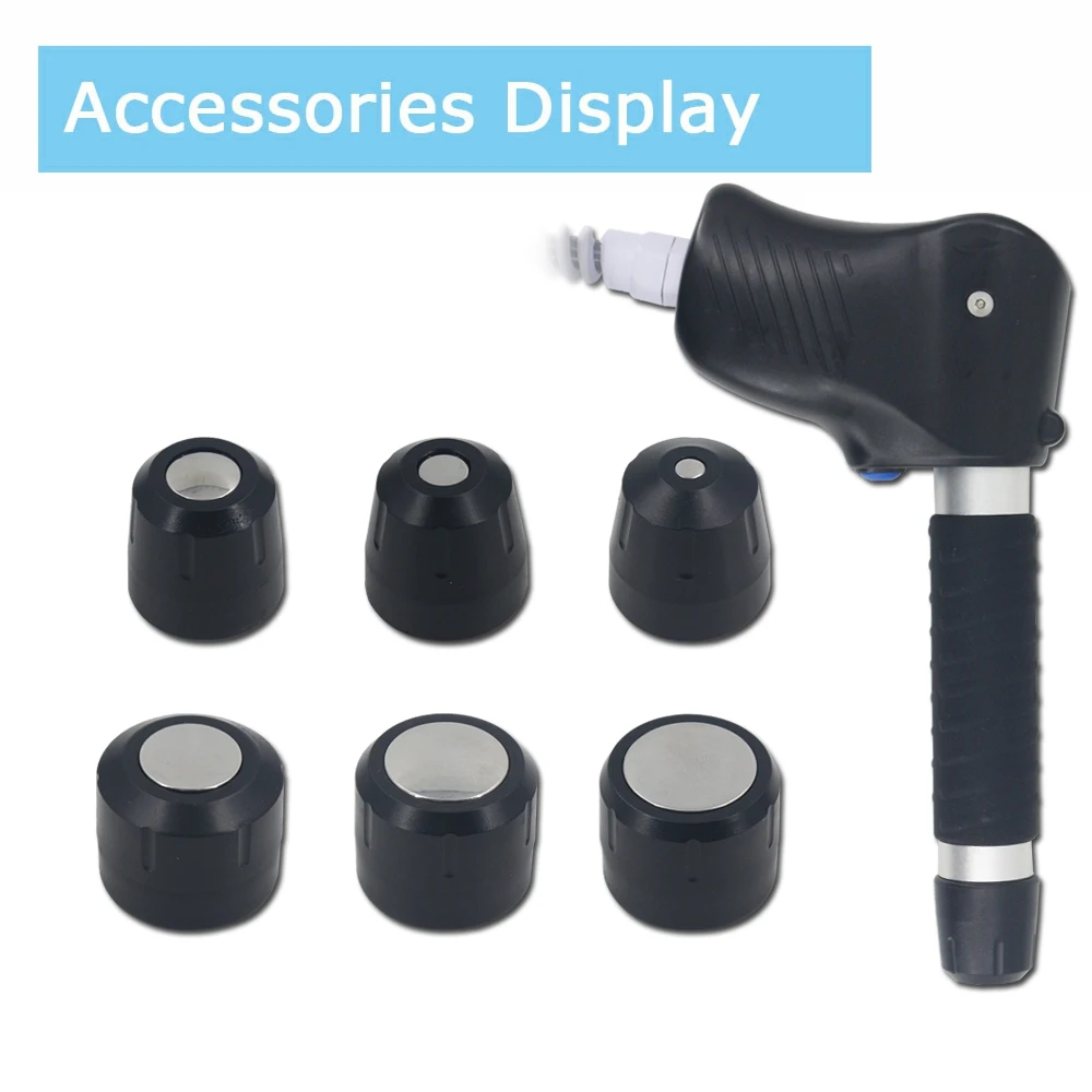 Pneumatic Shockwave Therapy Machin For Men ED Treatment Pain Relief Health Care 10Bar Shock Wave Equipment 6 Heads