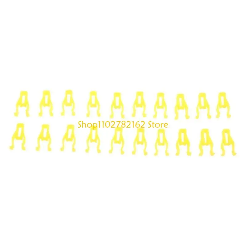 

547B 20Pcs Auto Car Yellow Plastic Rivet 8mm Hole Hood Prop Rod Support Clip Fastener
