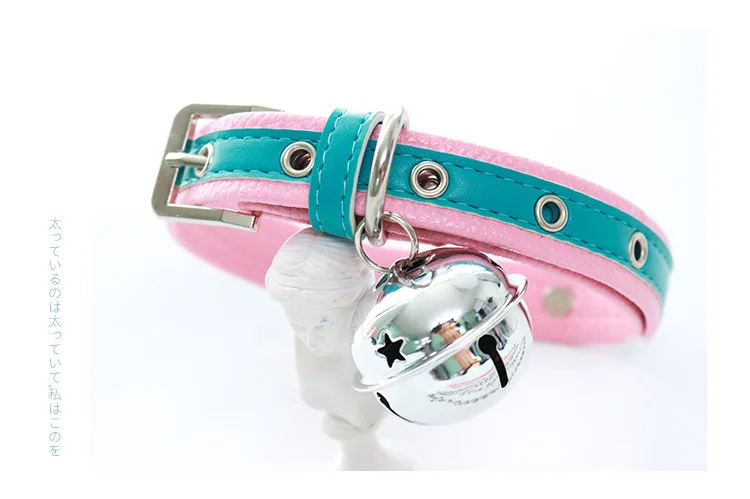 الجلود حلقة عنق الجنس مجموعة مع جرس كبير BDSM لعب الأدوار الجنس الرقيق عبودية العقاب يمزح زوجين المتعة الجنسية لعبة الكبار #4