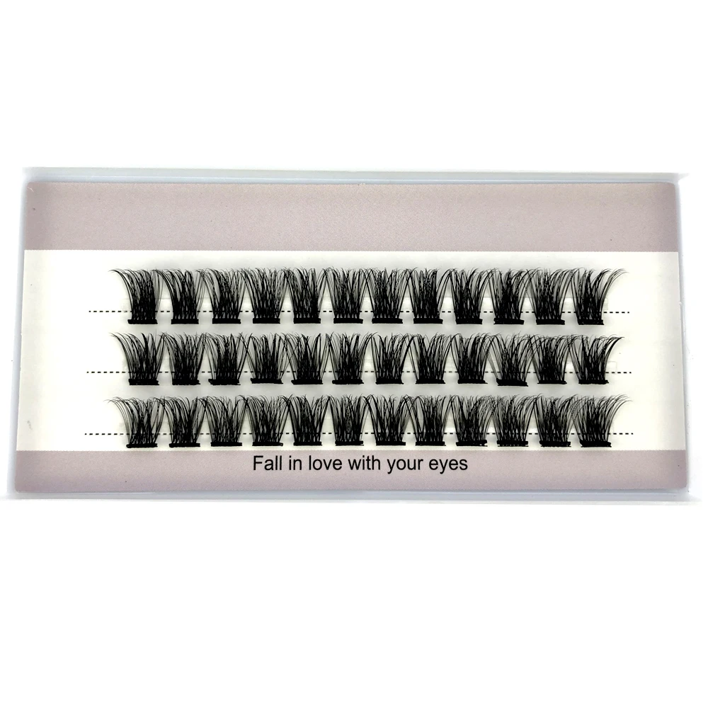 HBZGTLAD Selbstklebendes Wimpernbündel 36 DIY-Verlängerungen Natürlich Aussehende Wimpern Wiederverwendbar – Detail 4