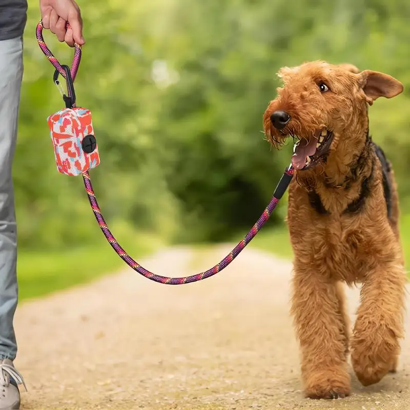 Pet Poop Bag Storage Bag Dog Waste Bag Dispenser Dog Zipper Pouch Dog Poop Holder Waste Bag Holder With Carabiner Pet Supplies