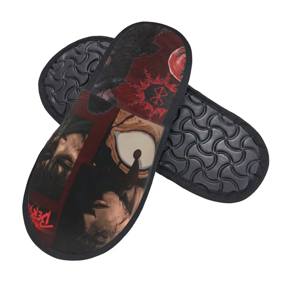 Japan Anime Berserk Guts House Cotton Slippers Living Room Soft Household Fur Slides Slippers Non Slip