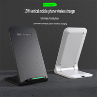 Foldable vertical desktop Qi Wireless Charger Stand Fast Charging Dock Station Phone Holder For iPhone Samsung Huawei Xiaomi