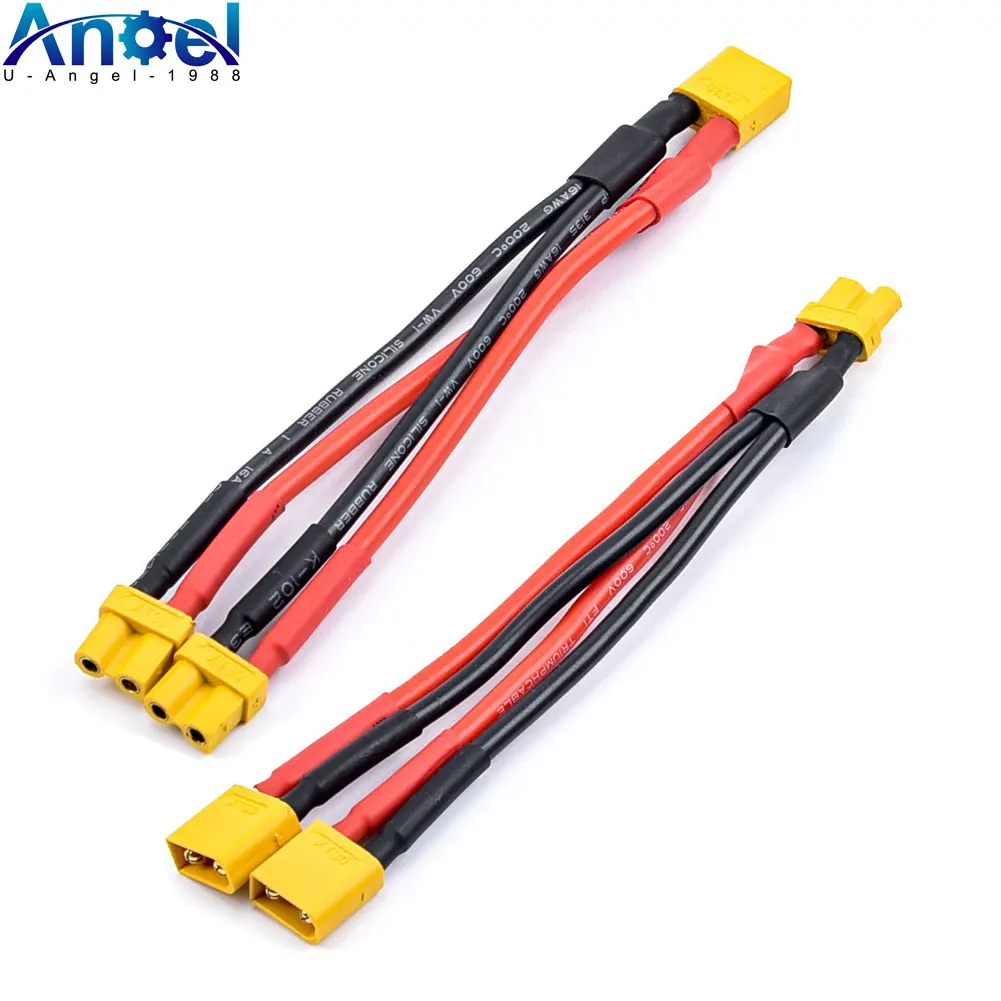 1pcs XT30 XT-30 Female / Male Parallel cable wire Y lead 18AWG 10CM Battery Charger Cable For Rc Drone Car Battery