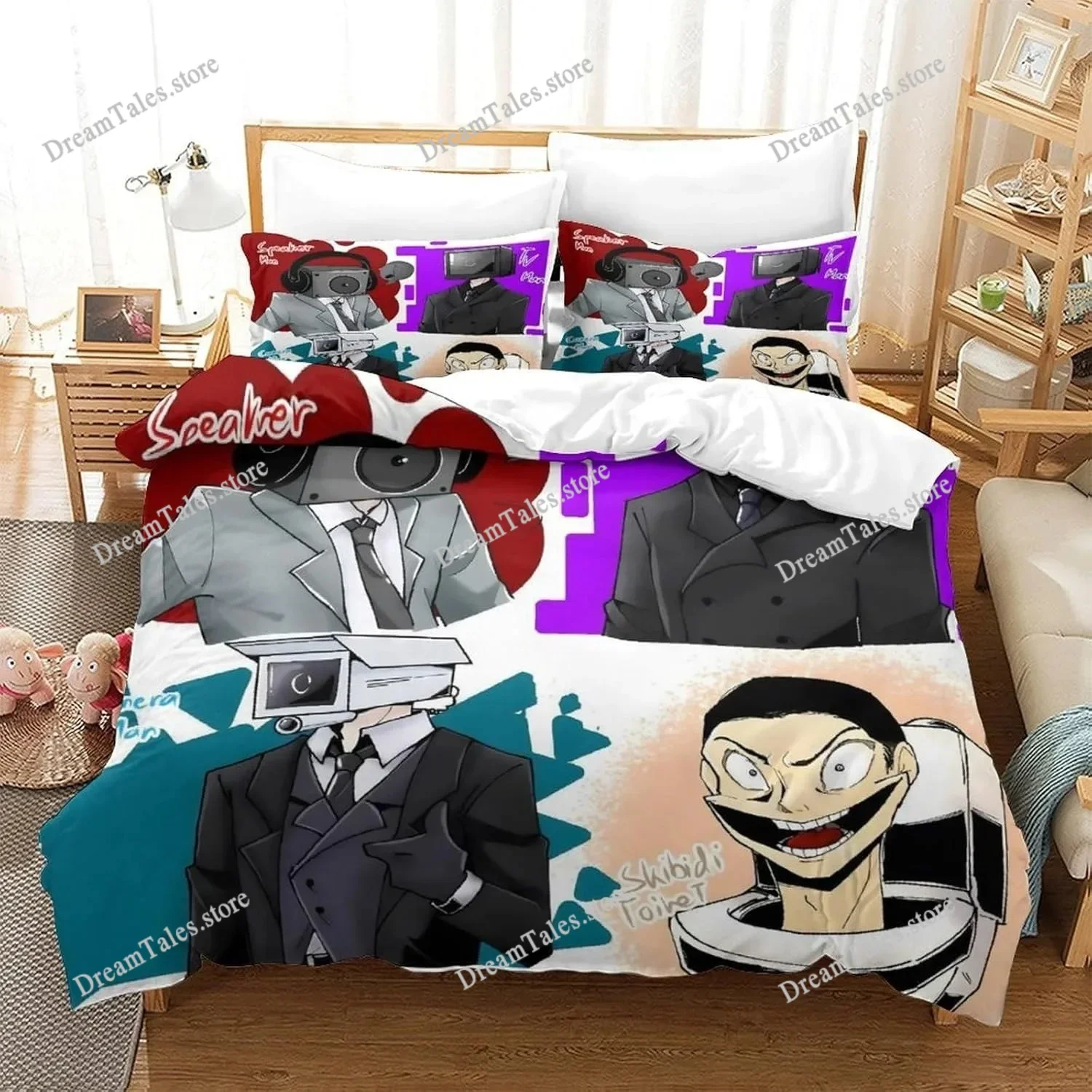 

Cartoon Bedding Sets Skibidi Toilet Exquisite Bed Supplies Set Duvet Cover Bed Comforter Set Bedding Set Children Birthday Gift