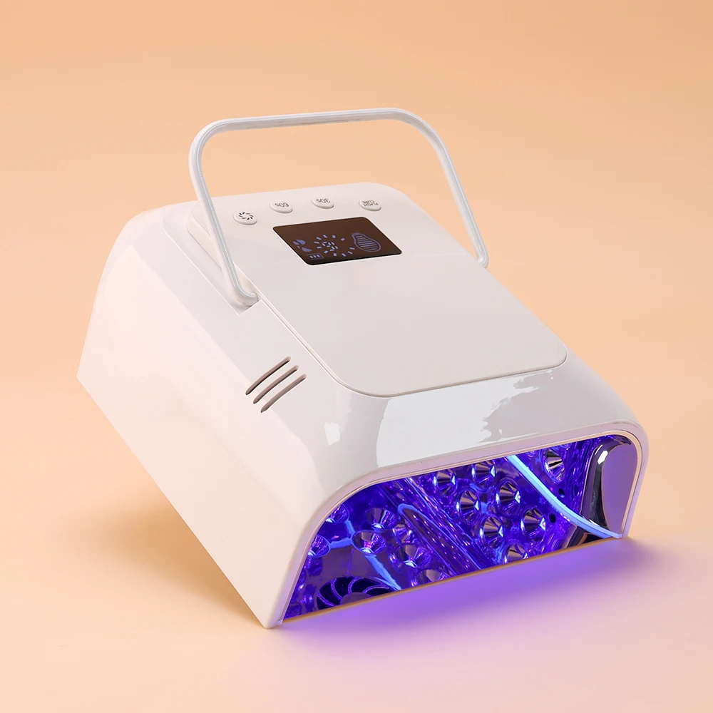 

2 in 1 Fan Dissipate Heat UV Led Rechargeable Nail Lamp 108W Cordless Gel Nail Lamp Private Label