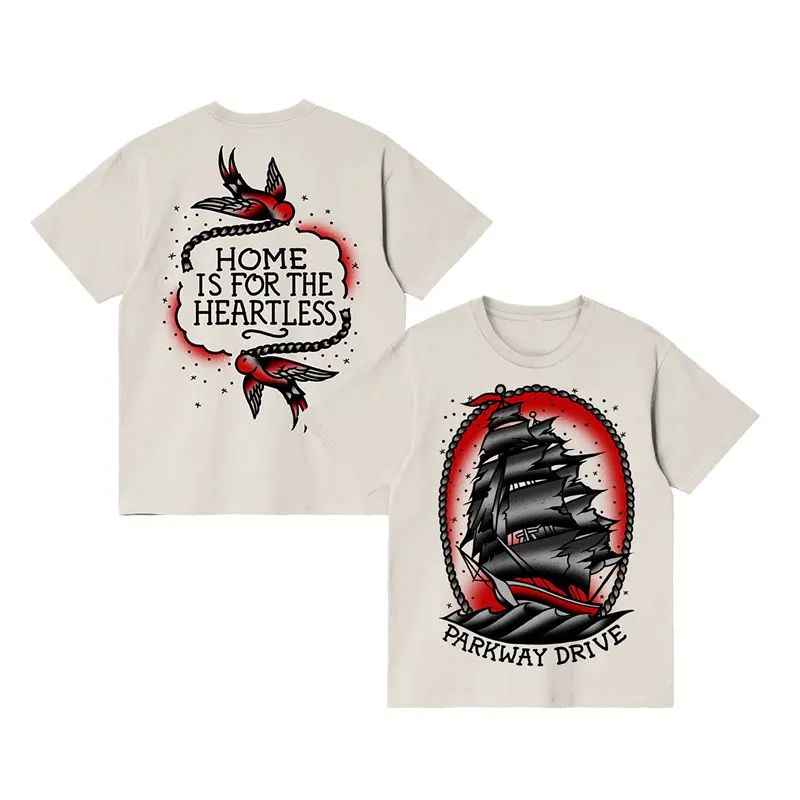 New Australian Metal Hardcore Band Parkway Drive's Printed Round-neck Short-sleeved T-shirt