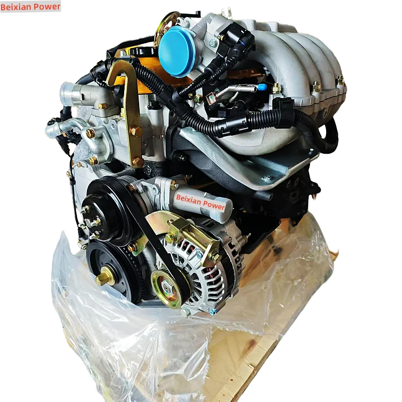 Wholesale Auto Car Vehicle 4 Cylinders 4 Stroke G-asoline 4Y Engine Assembly Yellow Cover High Quality For Toyota 4y Motor