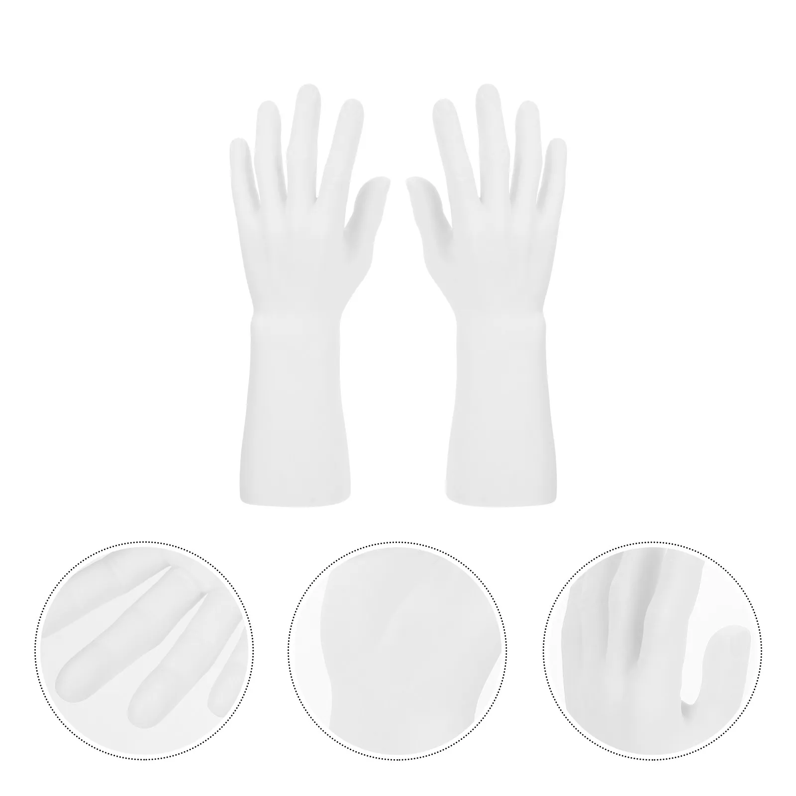 

2Pcs Hand Form Ring Holder 3D Transparent Jewelry Display Stand Lightweight Portable Desktop Store Home Decorative Mannequin